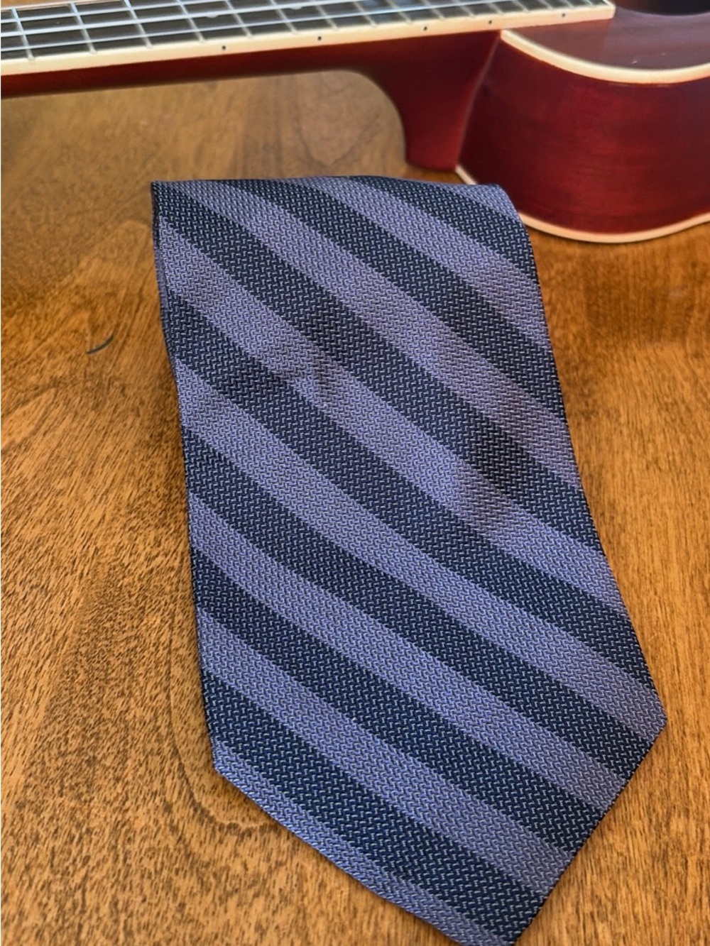 Donna Karan Signature  Men's  Stripe Tie purple